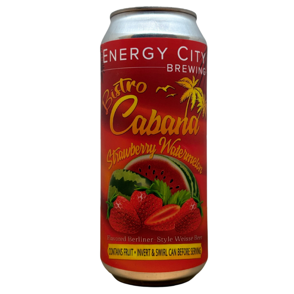 Energy City - Bistro Cabana Strawberry Watermelon – smoothie sour van Energy City, blik 47,3 cl