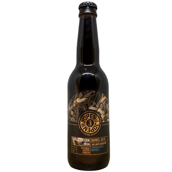 Jopen - Meesterstuk 2024 - Peated Whisky BA – barrel aged stout van Jopen, 33 cl