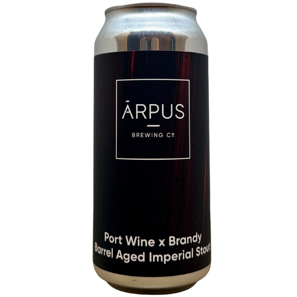 Arpus - Port Wine x Brandy Barrel Aged Imperial Stout – barrel aged stout van Arpus, blik 44 cl