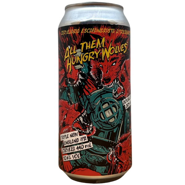 Cervejaria Escafandrista - All Them Hungry Wolves – Triple IPA van Cervejaria Escafandrista, blik 44 cl
