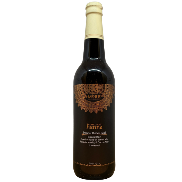 More Brewing - Barrel-Aged Henna: Peanut Butter Swirl – barrel aged stout van More Brewing, 50 cl