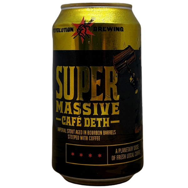 Revolution - Supermassive Café Deth (2026) – barrel aged stout van Revolution, blik 35,5 cl