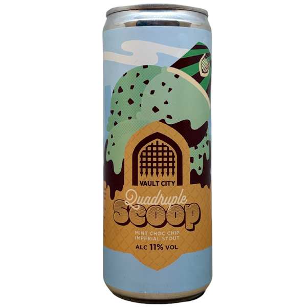 Vault City - Mint Choc Chip - Quadruple Scoop – stout van Vault City, 33 cl