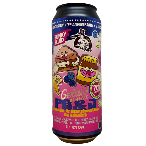 Funky Fluid - Gelato XTREME: PB&J Banana Marshmallow Sandwich (collab Hidden Springs)