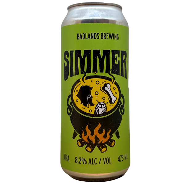 Badlands x Brewskey x Bad Bones - Simmer – Double IPA van Badlands, blik 47,3 cl
