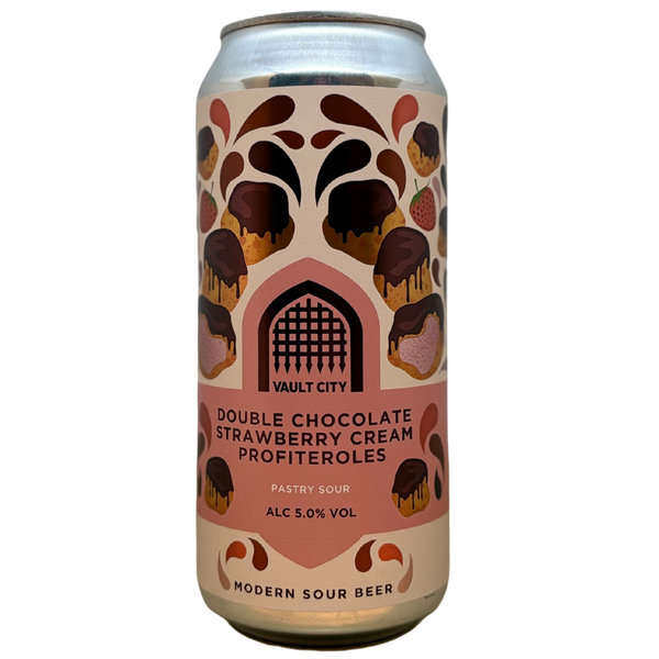 Vault City - Double Chocolate Strawberry Cream Profiteroles